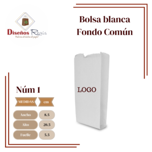 Bolsa de papel blanco - Fondo Comun - Num 1-